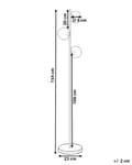 Miniatyrbilde 3 av 10: Gulvlampe Sølv Stål Glass 3 lyspærer Moderne design Glamour Lampe Belysning Dekorativ