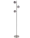 Miniatyrbilde 1 av 10: Gulvlampe Sølv Stål Glass 3 lyspærer Moderne design Glamour Lampe Belysning Dekorativ
