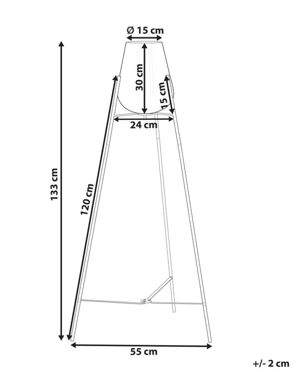 Gulvlampe Gull Stål Glass 55 x 133 x 55 cm Stativfot Rund lampeskjerm Moderne design Glamour Belysning Dekorativ