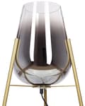 Miniatyrbilde 5 av 9: Gulvlampe Gull Stål Glass 55 x 133 x 55 cm Stativfot Rund lampeskjerm Moderne design Glamour Belysning Dekorativ