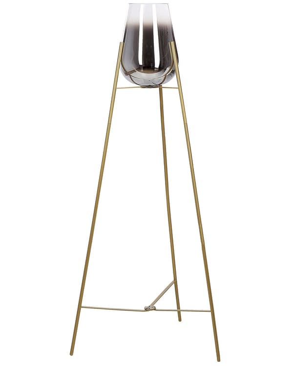 Gulvlampe Gull Stål Glass 55 x 133 x 55 cm Stativfot Rund lampeskjerm Moderne design Glamour Belysning Dekorativ