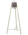 Miniatyrbilde 1 av 9: Gulvlampe Gull Stål Glass 55 x 133 x 55 cm Stativfot Rund lampeskjerm Moderne design Glamour Belysning Dekorativ