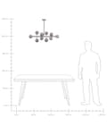 Miniatyrbilde 5 av 9: Pendellampe Sølv Stål Glass 10 lyspærer Moderne design Glamour Taklampe Taklys Dekorativ Stue Spisestue