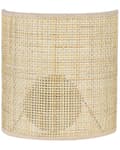 Miniatyrbillede 1 af 8: Væglampe Natur rattan 22cm Halvtrommeskærm Sengebord Lys Soveværelse Stue Boho Rustik