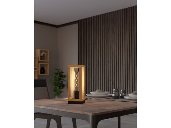 EGLO NAFFERTON BORD E27 SVART/TRE FSC