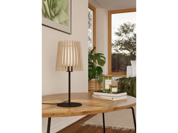 EGLO FATTORIA BORD E27 SVART/BRUN/VIT