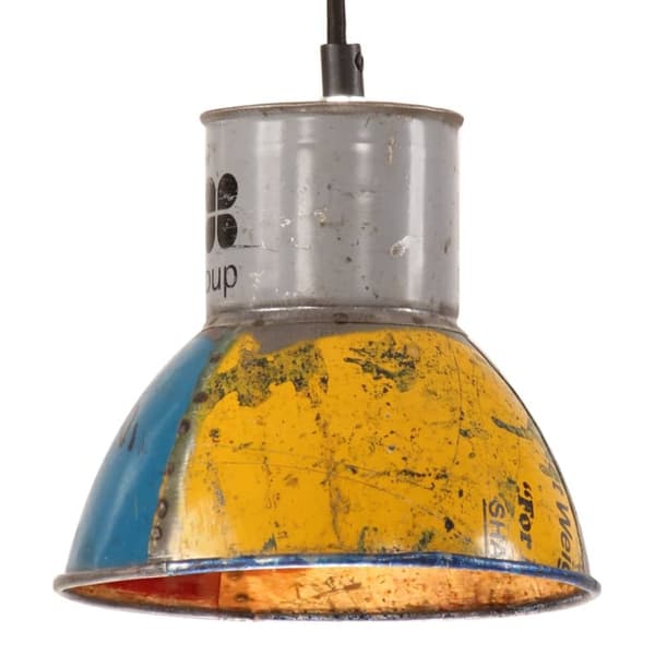 vidaXL industriel hængelampe 17 cm E27 25 W rund flerfarvet