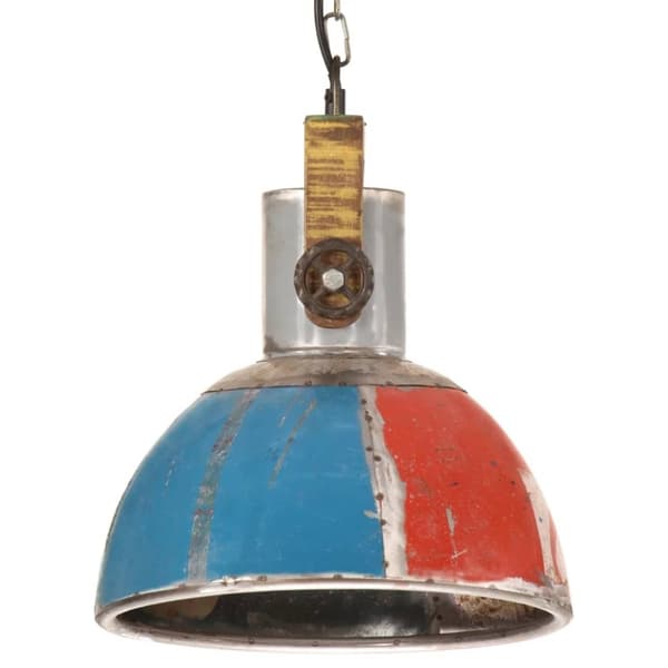 vidaXL industriel hængelampe 30 cm E27 25 W rund flerfarvet