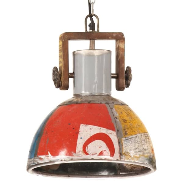 vidaXL industriel hængelampe 30 cm E27 25 W rund flerfarvet