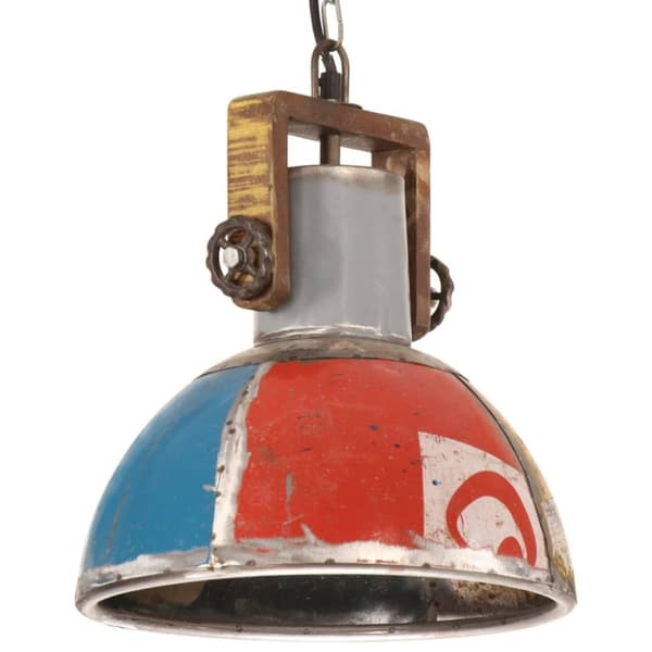 vidaXL industriel hængelampe 30 cm E27 25 W rund flerfarvet