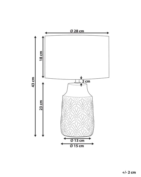 Bordlampe Gul keramisk blank base stof skærm Tekstureret natlampe Skrivebordslys Moderne Design