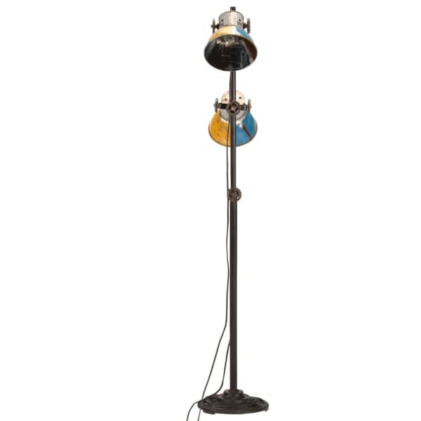 vidaXL gulvlampe med 2 lampeskærme E27 flerfarvet
