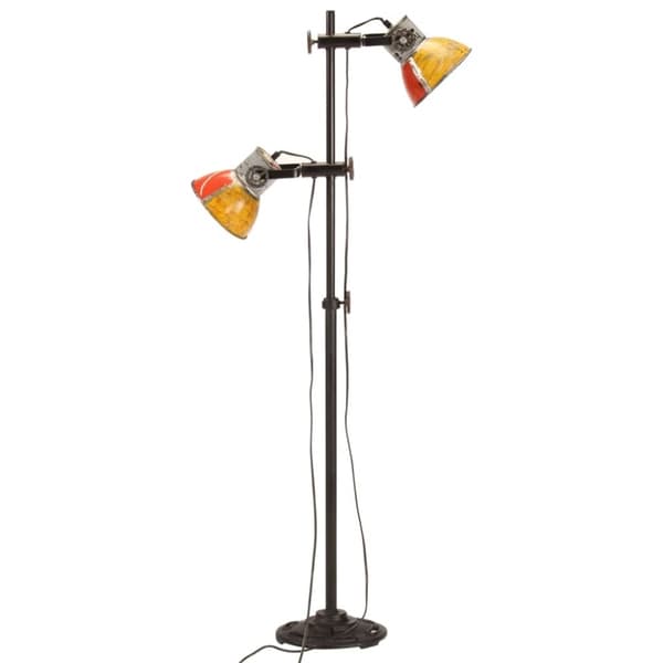 vidaXL gulvlampe med 2 lampeskærme E27 flerfarvet