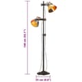 Miniatyrbillede 10 af 10: vidaXL gulvlampe med 2 lampeskærme E27 flerfarvet