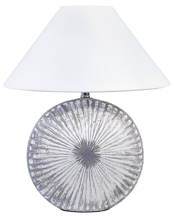 Pöytävalaisin harmaa 30 x 38 x 30 cm keraaminen pellava puuvilla kartio perinteinen max 40W