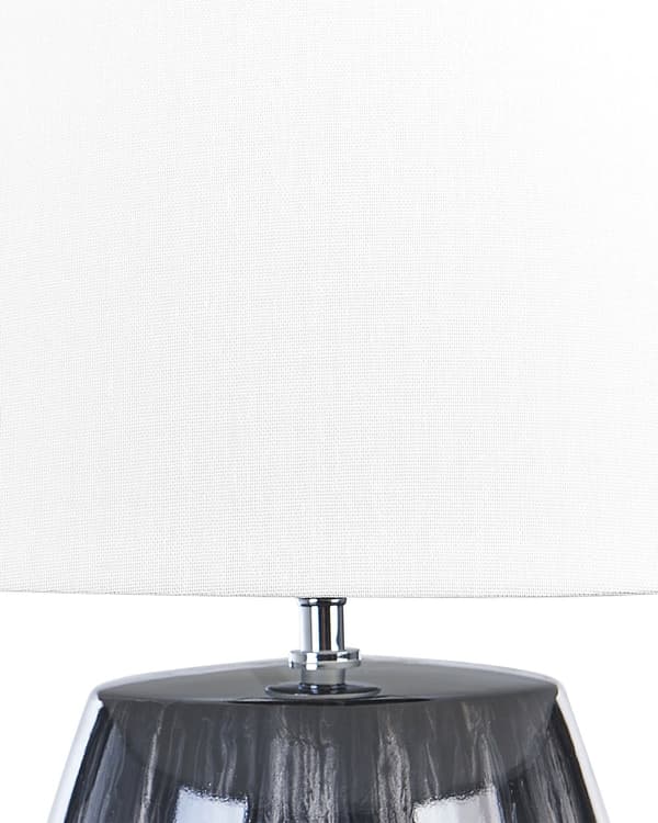 Pöytävalaisin harmaa beige 48 x 63 x 48 cm keraaminen pellava puuvilla moderni perinteinen max 40W