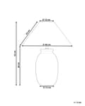 Miniatyrbillede 3 af 9: Bordlampe Sort Hvid Keramik Bomuld Hør ø 40 x 52 cm Håndlavet Natbordslampe med Tilspidset Lampeskærm Asiatisk Design Lampe til Sengebord