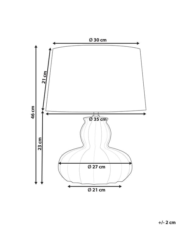 Bordlampe Beige Keramisk Base Stoffskjerm Nattlampe Skrivebordslys Moderne Glam Design