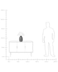 Miniatyrbilde 9 av 9: Bordlampe Svart Keramikk 53 cm Kjegleskjerm Belysning Moderne Nattlampe Nattbord Stue Soverom