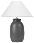 Miniatyrbilde 1 av 9: Bordlampe Svart Keramikk 53 cm Kjegleskjerm Belysning Moderne Nattlampe Nattbord Stue Soverom