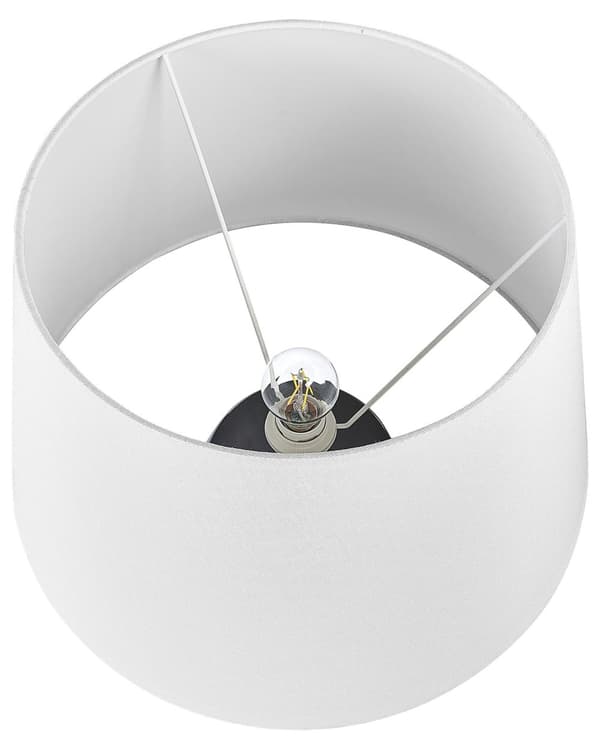 Bordlampe Grå Beige Keramikk 63 cm Hvit kjegleskjerm Belysning Moderne Nattlampe Nattbord Stue Soverom