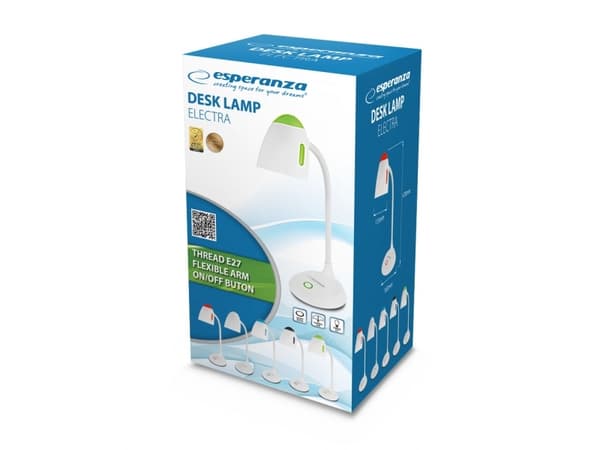 Esperanza ELD110W, Vit, E27, 1 lampor, 12 W, LED, Knappar