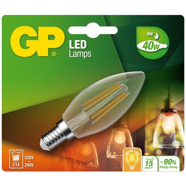 GP Belysning Gp Led Mini Candle Fila.4w E14