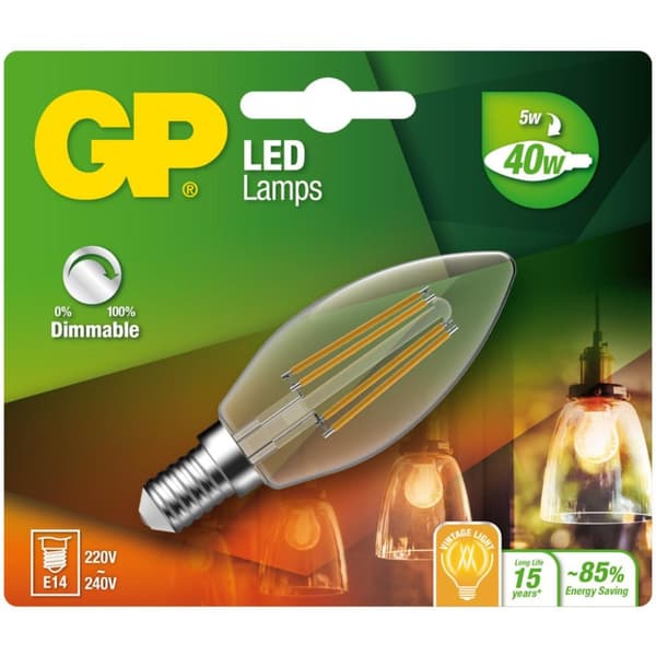 GP Belysning Gp Led Mini Candle Db. 5w E14