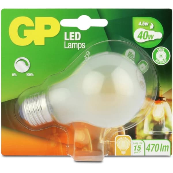 GP Belysning Gp Led Classic Fil. D 4,5w E27