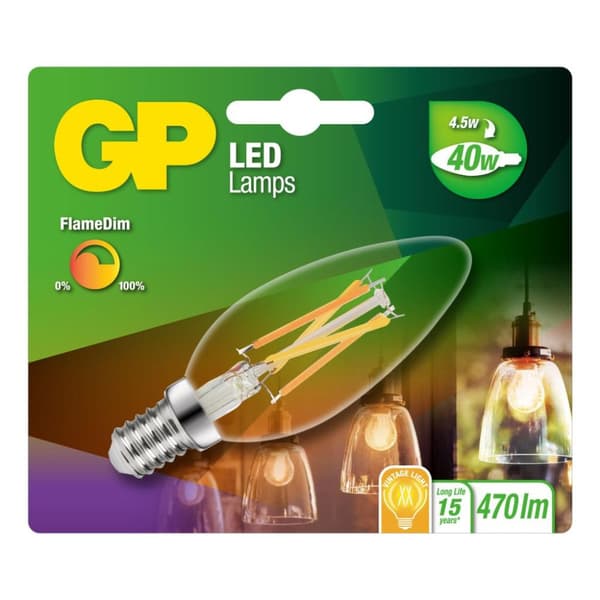 GP Belysning Gp Led Candle Fila. Fd 4w E14