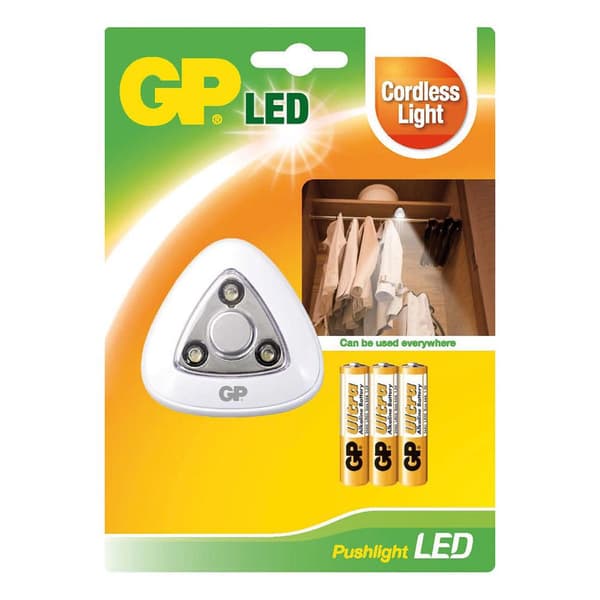 GP Belysning Gp Pushlight Led Lampe Bl Hvid