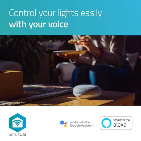 Nedis WIFILW12WTB22 Smartlife Led Pære Wi-fi B22 800 Lm 9 W Varm hvid 2700 K Energiklasse: A+ Android&trade; &amp; iOS A60