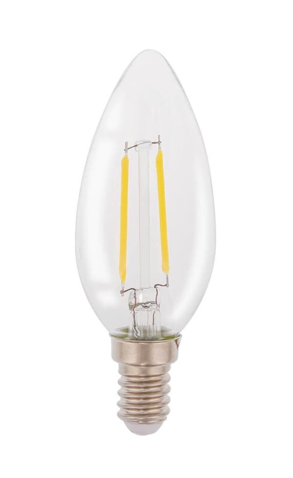 HQ HQLFE14CAND001 Led Retro Filament Pære E14 stearinlys 2 W 210 Lm 2700 K