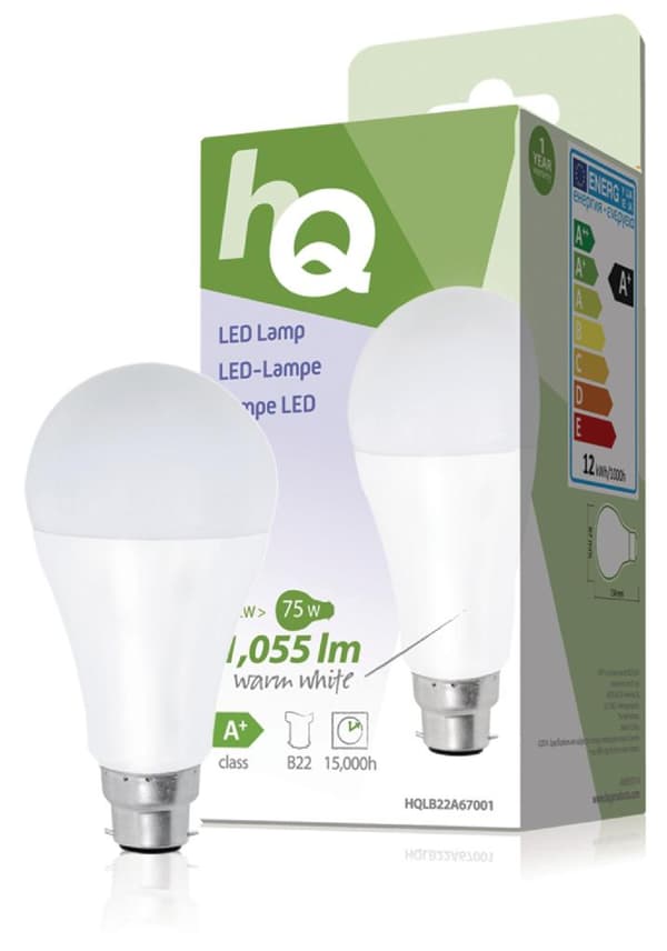 HQ LB22A67001 A67 B22 12W (75W) LED-pære
