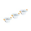 Miniatyrbild 1 av 2: Xavax LED infälld spotlight Set om 3 7W 450lm Ljusfärg: Varmvit Armatur: Vit