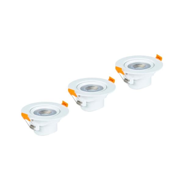 Xavax LED infälld spotlight Set om 3 7W 450lm Ljusfärg: Varmvit Armatur: Vit