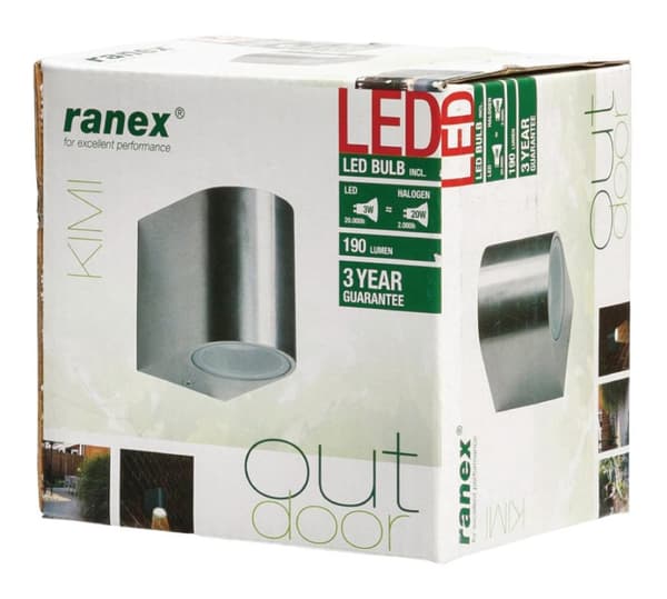 Ranex Ra-5000466 Smd Led Vägglampa För Utomhus Kimi