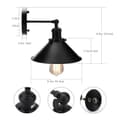 Miniatyrbild 2 av 4: Homestyle Pro MK023-B Industrivägglampa 22 cm Svart/Metal