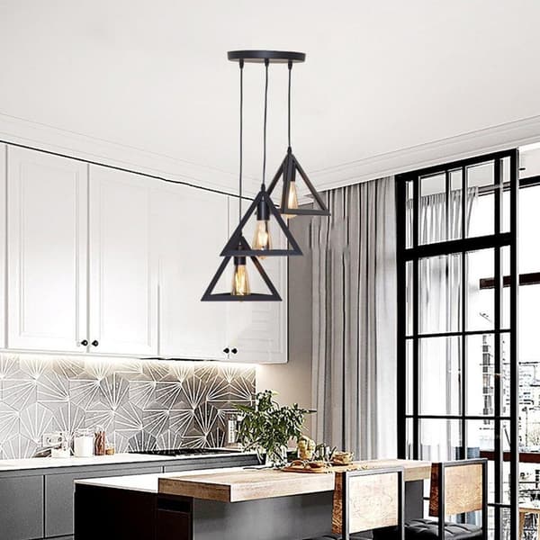 Homestyle Pro MK022-B Industrial Pyramid Hængelamper Sort/Metal