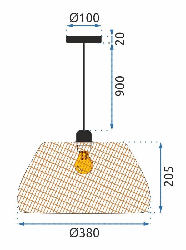 LOFT VEDHÆNG LAMPE BOHO NATURAL APP886-1CP
