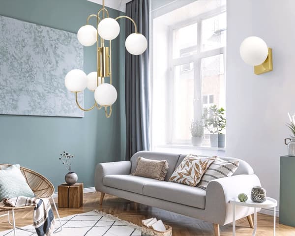 VÄGGLAMPA VÄGGLAMPA GLASKULA APP1009-1W GULD