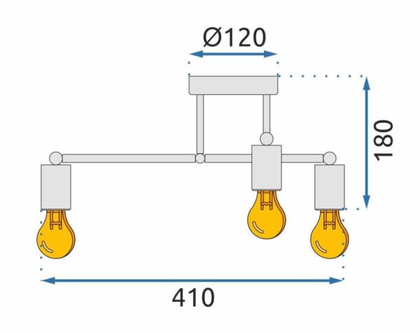 TAK HÄNGANDE LAMPA FYRDUBBEL 392200 ROSÉGULD
