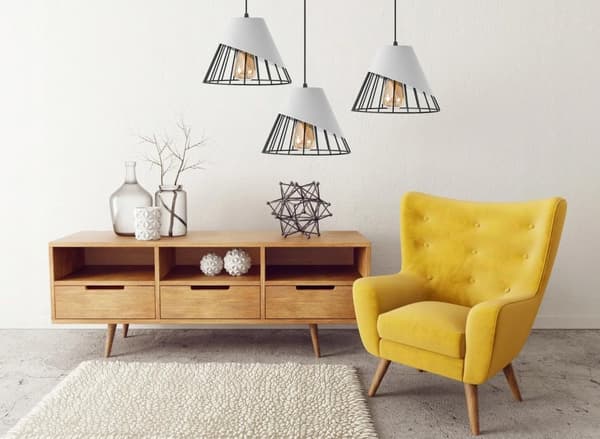 TAK PENDEL LAMPA SKUGGA METALL APP228-1CP VIT