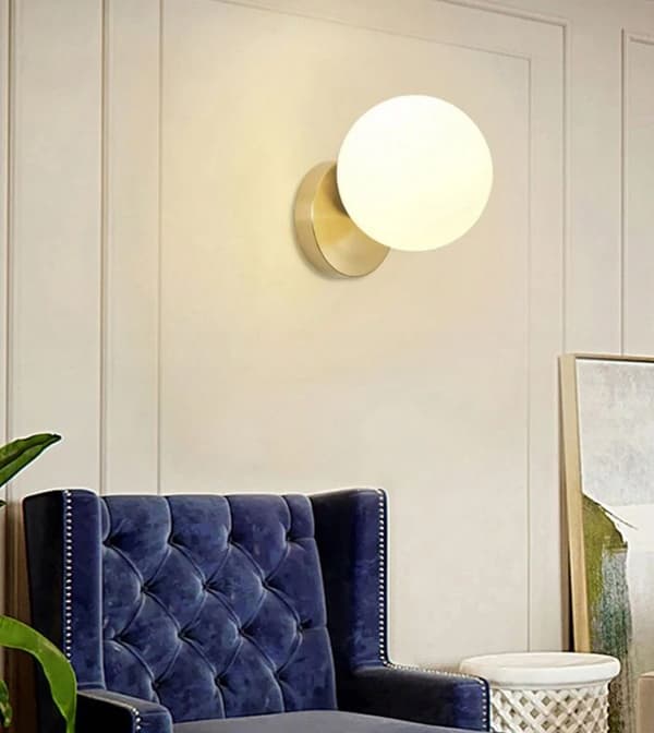 VÄGGLAMPA VÄGGLAMPA GLASKULA APP950-1W GULD