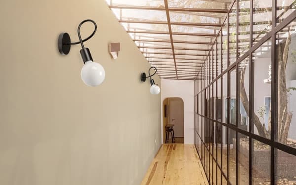 LOFT PARADISE METALLINEN SEINÄVALAISIN SCONCE 392199 MUSTA