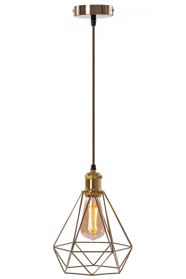 DIAMANT HÄNGANDE LAMPA 392197 LJUS GULD