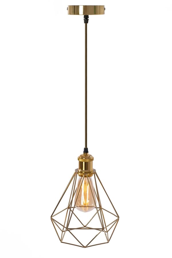 DIAMANT HÄNGANDE LAMPA 392197 LJUS GULD