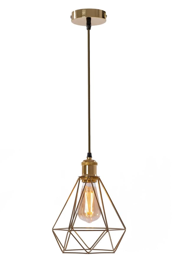 DIAMANT HÄNGANDE LAMPA 392197 LJUS GULD