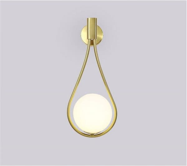VÄGGLAMPA VÄGGLAMPA GLASKULA APP603-1W GULD