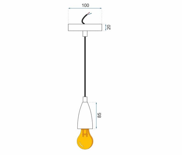 LOFT PENDEL LAMPE ARMATUR APP358-1CP KROM